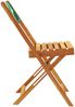 vidaXL Gartenstühle 4 Stk. Klappbar Grün Stoff und Massivholz 3214622 Bild 5