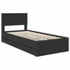 vidaXL Bettrahmen mit Schubladen Schwarz 90 x 200 cm Ingenieurs Holz 3408027 Bild 3