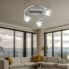 LED Deckenleuchte, Chrom, Kristallglas, bewegliche Spots Bild 2