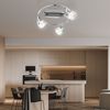 LED Deckenleuchte, Chrom, Kristallglas, bewegliche Spots Bild 4