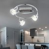 LED Deckenleuchte, Chrom, Kristallglas, bewegliche Spots Bild 5
