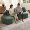 4-Sitzer Sofa B 240 x T 109 x H 60 cm aus Leinenstoff mit Becherhalter Bild 3