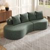 4-Sitzer Sofa B 240 x T 109 x H 60 cm aus Leinenstoff mit Becherhalter Bild 2