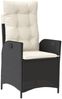vidaXL 7-tlg. Garten-Essgruppe mit Kissen Schwarz Poly Rattan 3213091 Bild 3