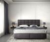 Boxspringbett Dream-Fine 180x200 cm Mikrofaser Schwarz mit Matratze und Topper Bild 2