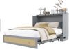 Bett 140×200 cm aus Kiefernholz mit Ausziehbett, LED-Beleuchtung und USB-Anschluss, weiß Bild 5