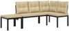 vidaXL Gartenbank-Set 3-tlg. Schwarz Pulverbeschichteter Stahl 3283653 Bild 2