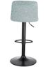 Barhocker Rafael 2er-Set, Stoff und Metall, modern höhenverstellbar, aquamarin-schwarz, gepolstert Bild 4