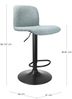 Barhocker Rafael 2er-Set, Stoff und Metall, modern höhenverstellbar, aquamarin-schwarz, gepolstert Bild 5