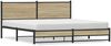 vidaXL Metallbett ohne Matratze Sonoma-Eiche 180x200 cm 3301395 Bild 2