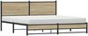 vidaXL Metallbett ohne Matratze Sonoma-Eiche 180x200 cm 3301395 Bild 3