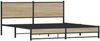 vidaXL Metallbett ohne Matratze Sonoma-Eiche 180x200 cm 3301395 Bild 4
