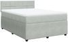 vidaXL Boxspringbett mit Matratze Hellgrau 140x190 cm Samt 3290034 Bild 3