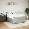 vidaXL Boxspringbett mit Matratze Hellgrau 140x190 cm Samt 3290034 Bild 5