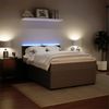 vidaXL Boxspringbett mit Matratze Hellgrau 140x190 cm Samt 3290034 Bild 4
