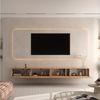 Planetmöbel TV Board 280 cm Gold Eiche, TV Schrank mit 4 Klappen als Stauraum, Lowboard hängend oder stehend, Sideboard Wohnzimmer Bild 4