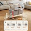 TWSOUL Wickeltisch Klappbarer 5-fach Höhenverstellbare Wickeltisch Wickelkommode, mit Schubladen Rollen, Stauraum, bis 65kg Für Babys & Kleinkinder Bild 2