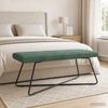 vidaXL Bank Uni Meergrün 110 x 40 x 45 cm Samt 42038354 Bild 3