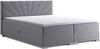 MEBLINI Boxspringbett JOHN 140x200 cm mit Bettkasten - H3P/Grau Samt Polsterbett - Doppelbett mit Topper & Taschenfederkern-Matratze Bild 2