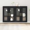vidaXL Wandschränke 2 pcs Schwarz Eichen-Optik 69,5 x 34 x 90 cm 3334319 Bild 4