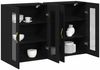 vidaXL Wandschränke 2 pcs Schwarz Eichen-Optik 69,5 x 34 x 90 cm 3334319 Bild 3