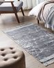 Teppich Viskose grau 80 x 150 cm cm abstraktes Muster Kurzflor HANLI Bild 3