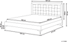Bett mit Lattenrost LIMOUX 180 x 200 cm Samtstoff Marineblau Bild 2