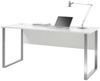 Schreibtisch >Olivia< in lichtgrau aus Metall - 170x76x73cm (BxHxT) Bild 2