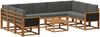 vidaXL Outdoor-Sofagarnitur mit Kissen 10 pcs Natur und Anthrazit 3385543 Bild 2