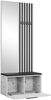 AX LIVING Kleiderschrank mit Spiegel Rosanno II - 80,6 cm Schwarz JS90 Bild 2