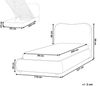 Bett mit Stauraum BLAGNAC Bouclé Cremeweiß 90 x 200 cm Bild 2