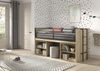 Halbhohes Bett mit Schreibtisch u. Regalen Sam 98 x 219 x 116.6 cm Bild 3
