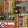 hofstein Pollerleuchte Wegeleuchte aus Metall/Glas in Anthrazit/Klar, ohne Leuchtmittel, Außenleuchte, Gartenbeleuchtung IP44, 1x E27, ohne Leuchtmittel Bild 2