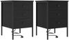 vidaXL Nachttisch 2 pcs Schwarz Eichen-Optik 42 x 41 x 61 cm 859481 Bild 2