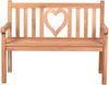 Teakholz Gartenbank - bene living - Herz 120 cm Bild 3