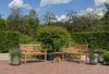 Teakholz Gartenbank - bene living - Herz 120 cm Bild 2