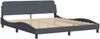 vidaXL Bettgestell "Dover" Dunkelgrau 180x200 cm Samt 373233 Bild 3