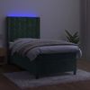 vidaXL Boxspringbett mit Matratze & LED Dunkelgrün 80x200 cm Samt 3139772 Bild 3