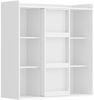 Bücherregal, Bücherschrank mit 9 Würfeln, Standregal mit Schiebetüren, Verstellbare Paneele, für Arbeitszimmer Schlafzimmer Wohnzimmer, Weiß, 30 x 100 x 106 cm Bild 2