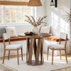 Tribesigns Esstisch runder Esstisch für 2-4 Personen, 80 cm rustikaler Küchentisch (1 x Esstisch 1 x Zubehörpaket 1 x Anleitung), aus Holz im Landhausstil, ideal für Esszimmer und Wohnzimmer Bild 2