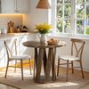 Tribesigns Esstisch runder Esstisch für 2-4 Personen, 80 cm rustikaler Küchentisch (1 x Esstisch 1 x Zubehörpaket 1 x Anleitung), aus Holz im Landhausstil, ideal für Esszimmer und Wohnzimmer Bild 3