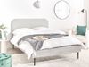 Bett mit Lattenrost Cord FLAYAT 140 x 200 cm Hellgrau Bild 3
