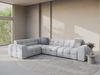 Micadoni Ecksofa Kendal 6-Sitzer Links Strukturierter Stoff Hellgrau Bild 5
