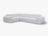 Micadoni Ecksofa Kendal 6-Sitzer Links Strukturierter Stoff Hellgrau Bild 2