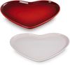 LeCreuset Servierplatte in Herzform aus Steinzeug 32cm | Shell Pink : Shell Pink Bild 4