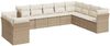 vidaXL 10-tlg. Garten-Sofagarnitur mit Kissen Beige Poly Rattan 3217858 Bild 2