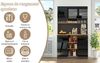 MODFU Hochschrank moderner Küchenschrank,Buffet,Sideboard (Modernes Sideboard 105x45x185 cm –mit Metallgriffen, verstellbaren Regalen & Kippschutz) Schubladen,offener Stauraum Bild 5