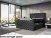 MEBLINI Boxspringbett DUKE 180x200 cm mit Bettkasten - H4/Schwarz Samt Polsterbett - Doppelbett mit Topper & Taschenfederkern-Matratze Bild 5