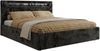Polsterbett GOLD 5 CLASSIC 180 x 200 cm mit LED-Beleuchtung & Bettkasten, Doppelbett inkl. Lattenrost, Metall-Lift-System & Stauraum - Dunkelgrau Plüsch Bild 5