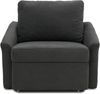 DOMO. collection Sessel Relax Box, Polstersessel mit Boxspringfederung und Schlaffunktion, Armsessel, Cocktailsessel, Loungesessel, 108 x 96 x 86 cm (BxTxH), dunkelgrau Bild 2